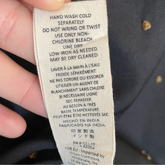 Free People Black Tunic Dress with Gold Embellishments - Picture 8 of 8